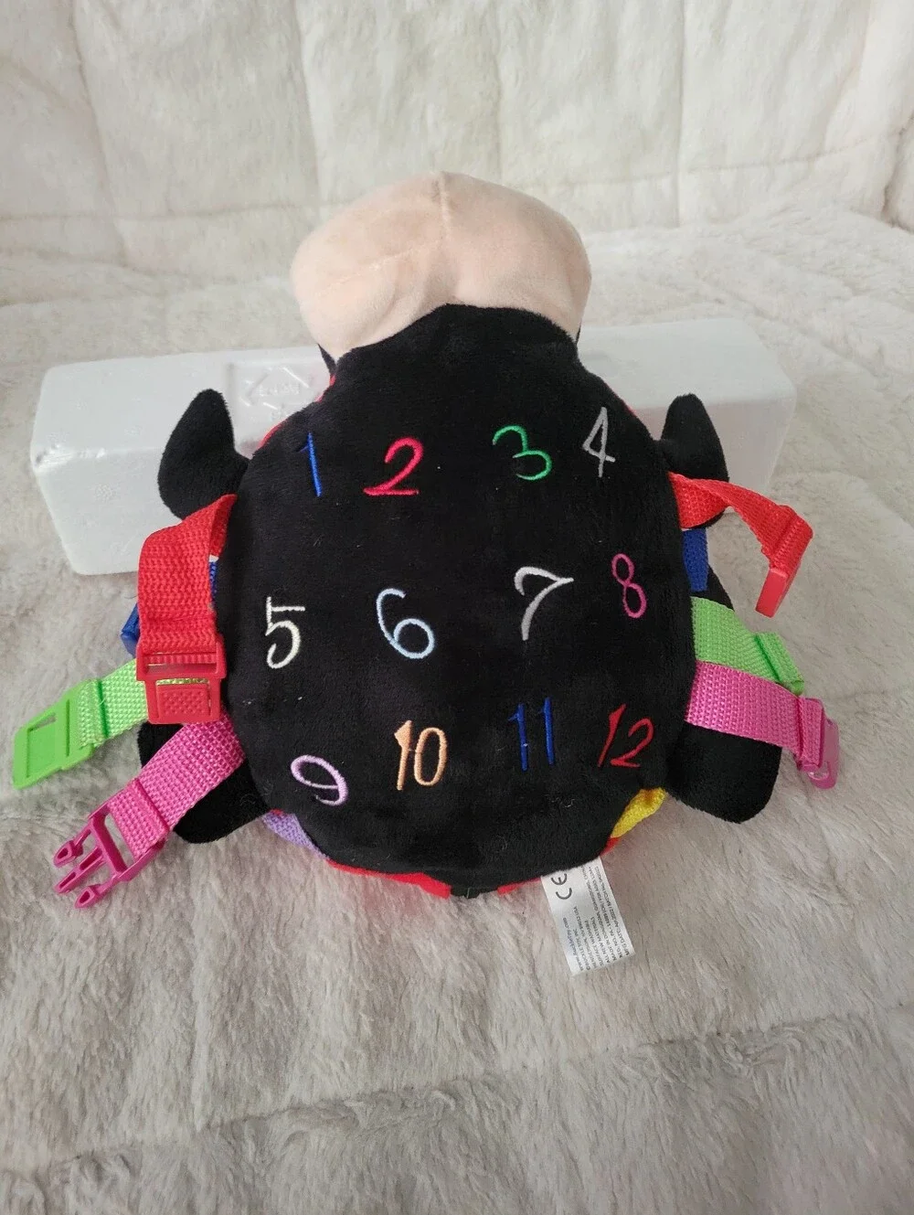 Becly Ladybug Stuffed Animal Buckles And Zipper  Toy - Red, Black Multicor